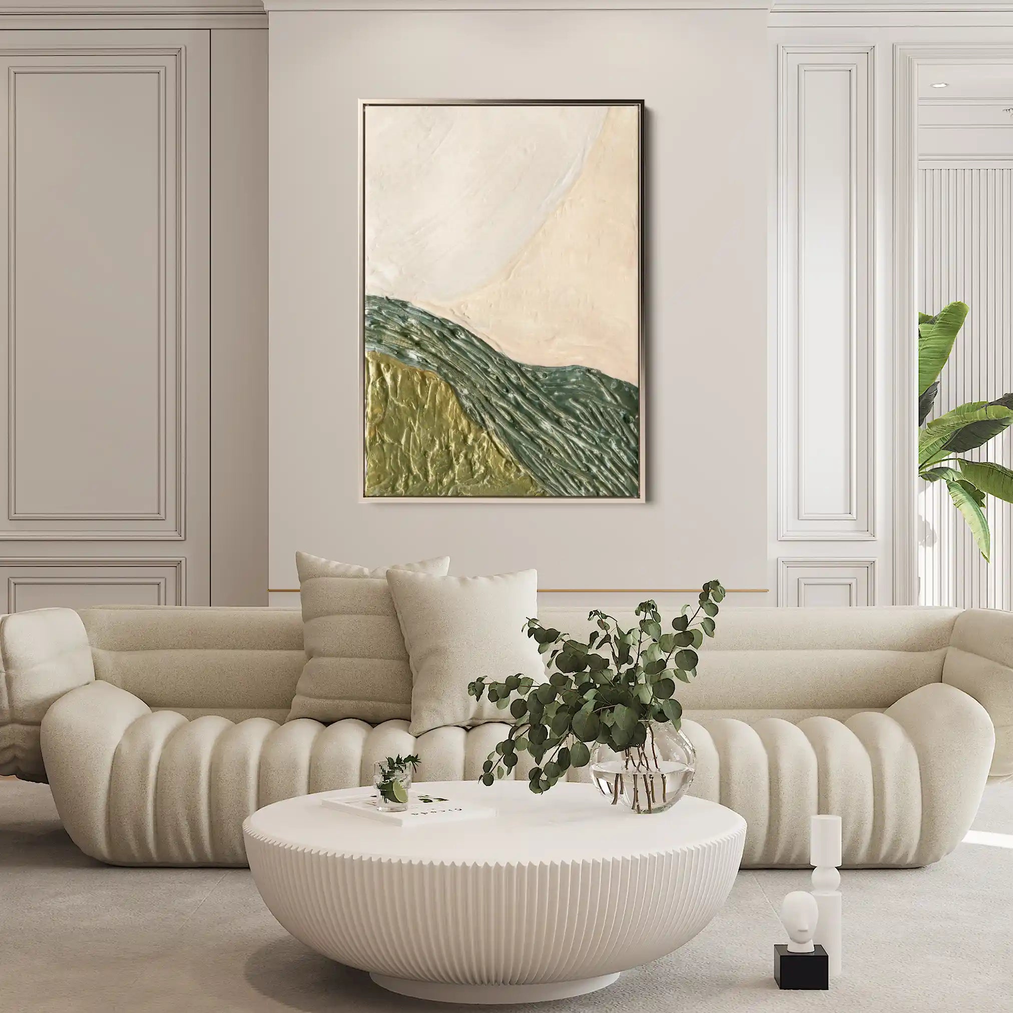 Abstract 085 Canvas Art 18" x 24" / 45 x 60 cm / Black