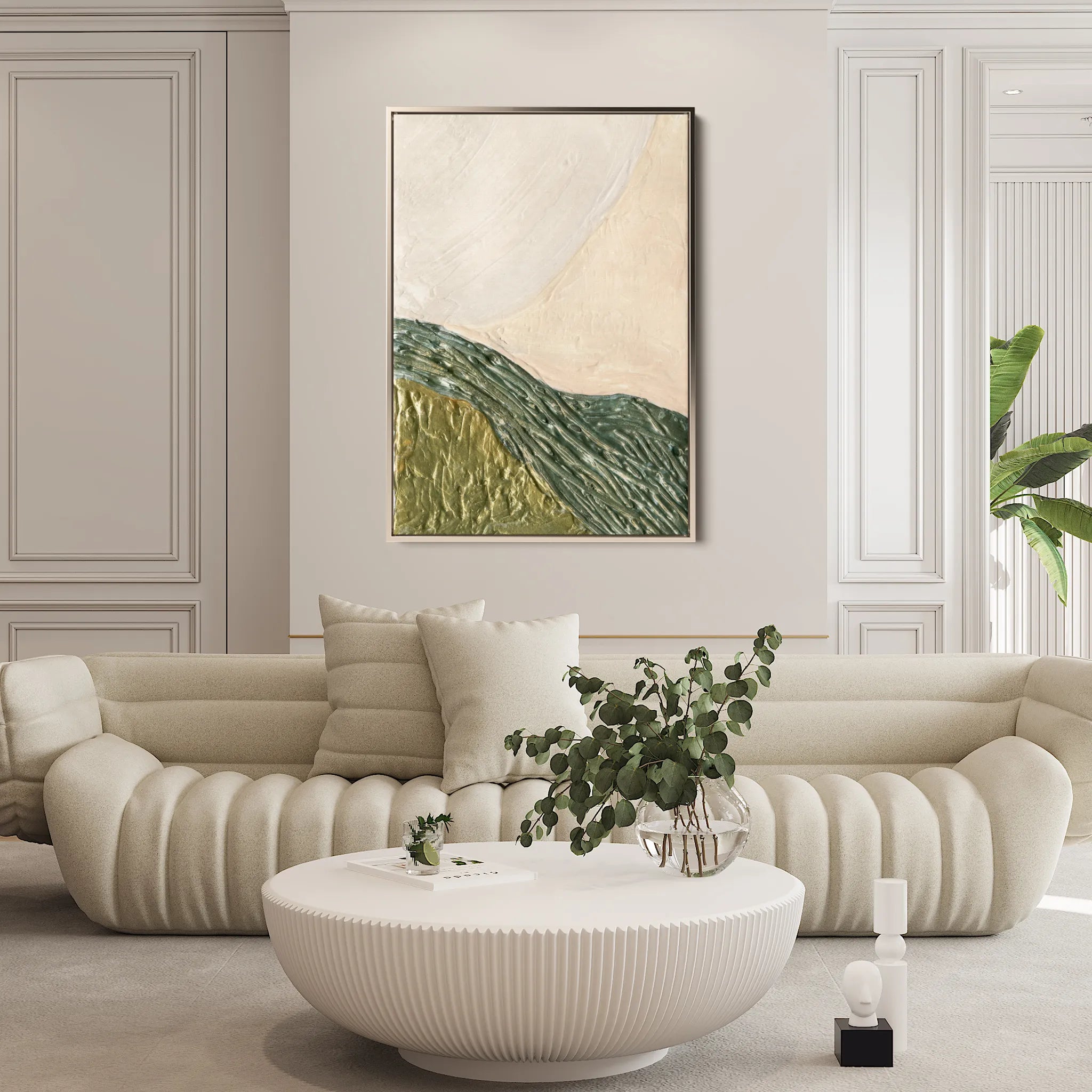 Abstract 085 Canvas Art 18" x 24" / 45 x 60 cm / Black