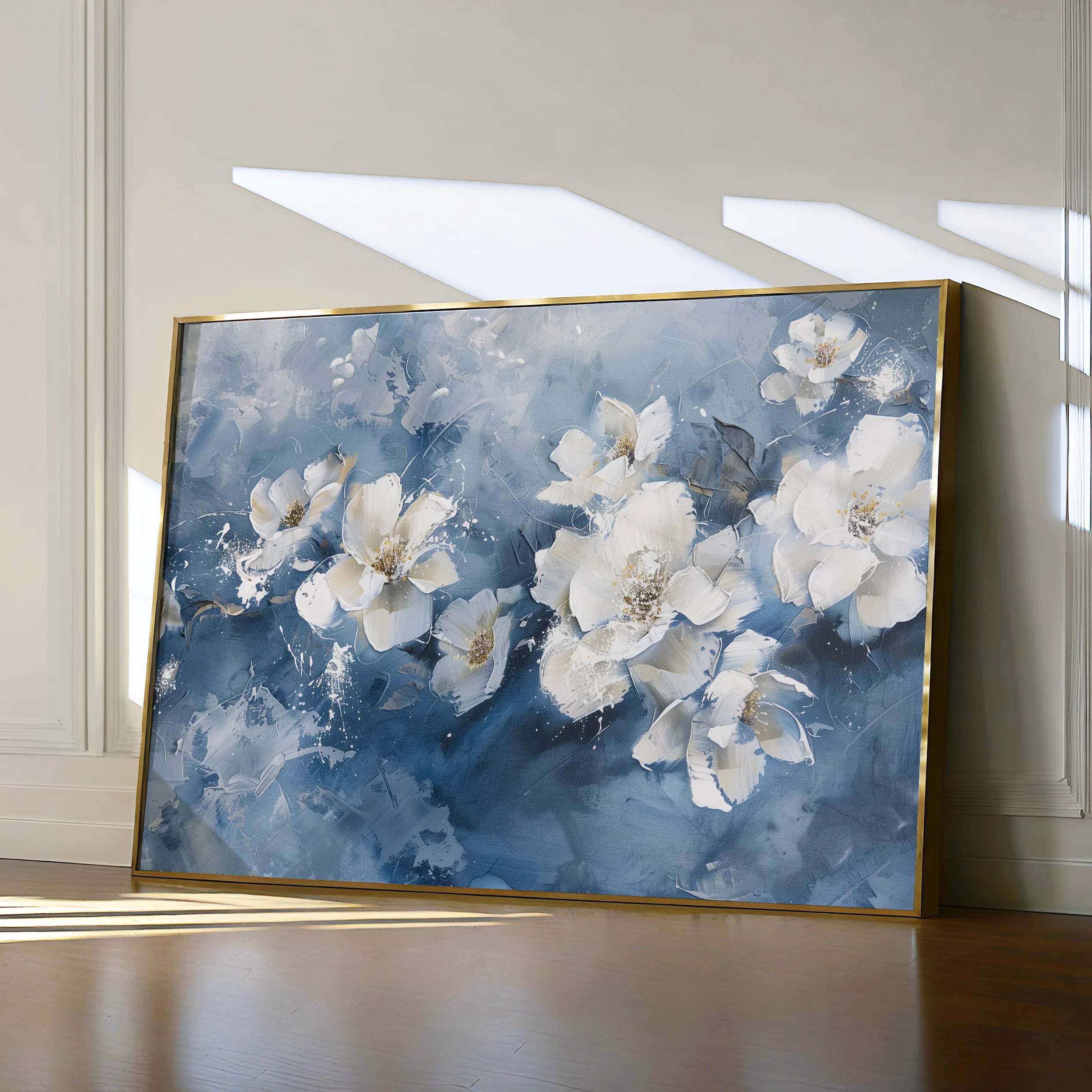 Floral 085 Canvas Art 18" x 24" / 45 x 60 cm / Black