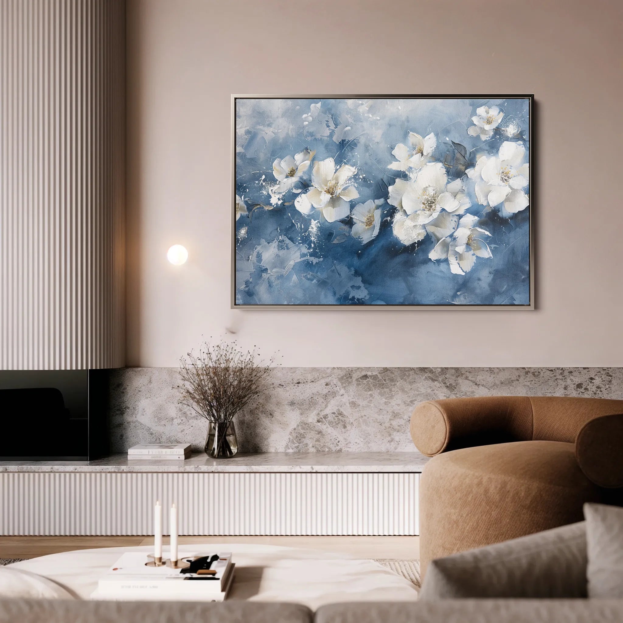 Floral 085 Canvas Art 18" x 24" / 45 x 60 cm / Black