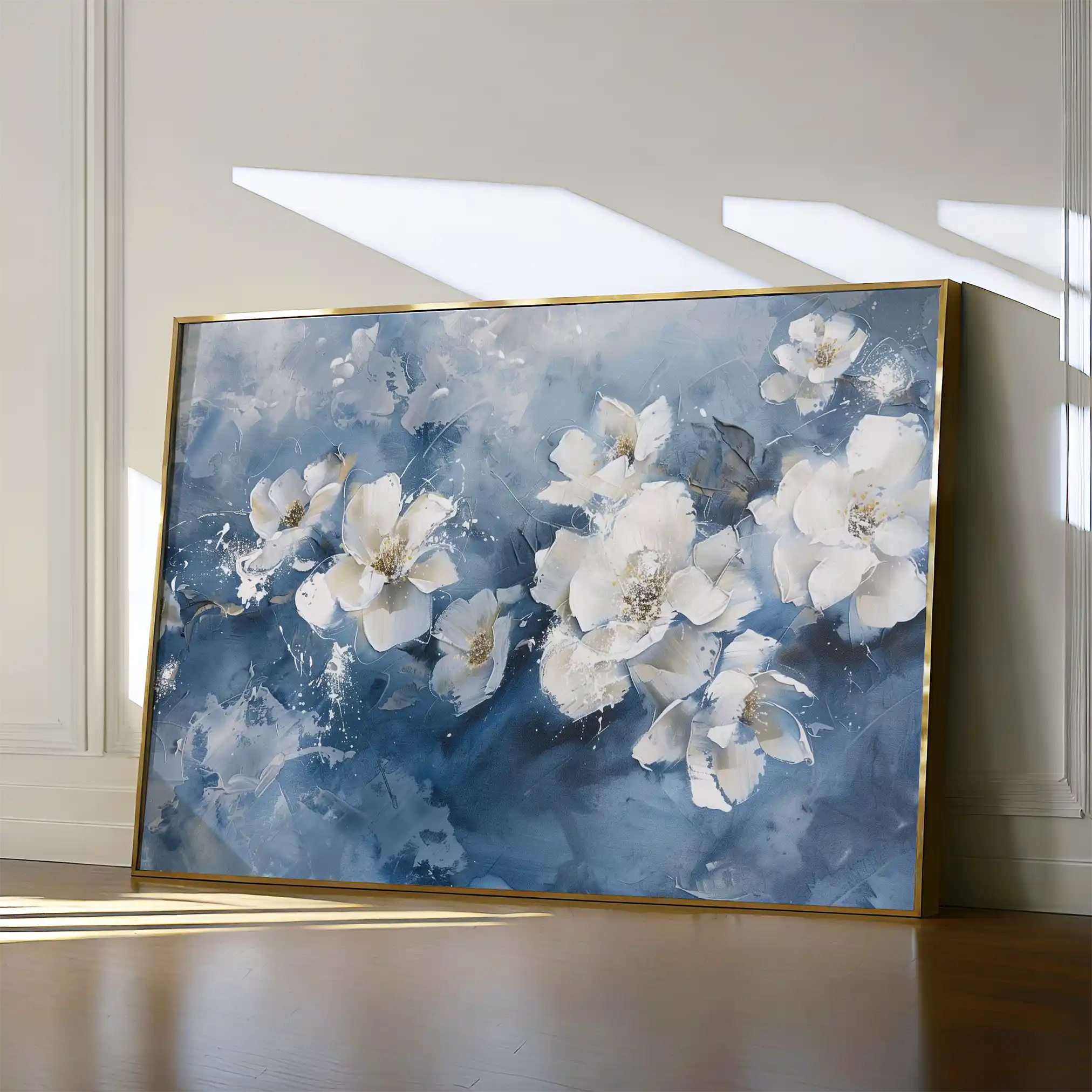 Floral 085 Canvas Art 60 x 40 cm / Black