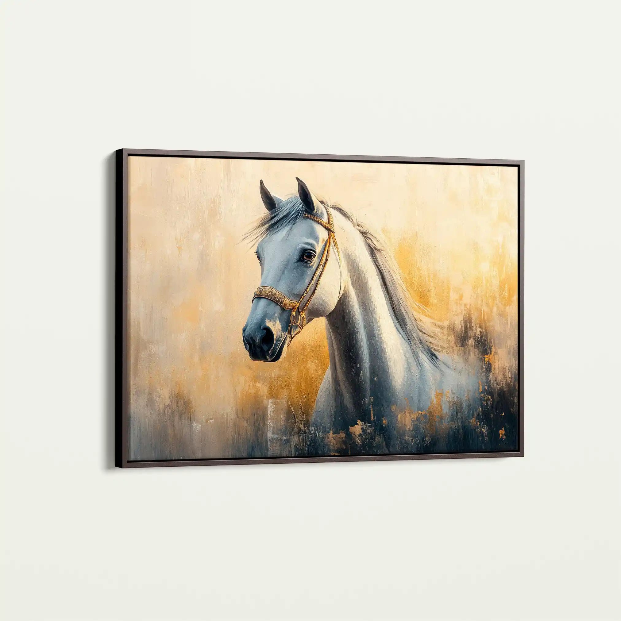 Horses 085 Canvas Art 60 x 40 cm / Black