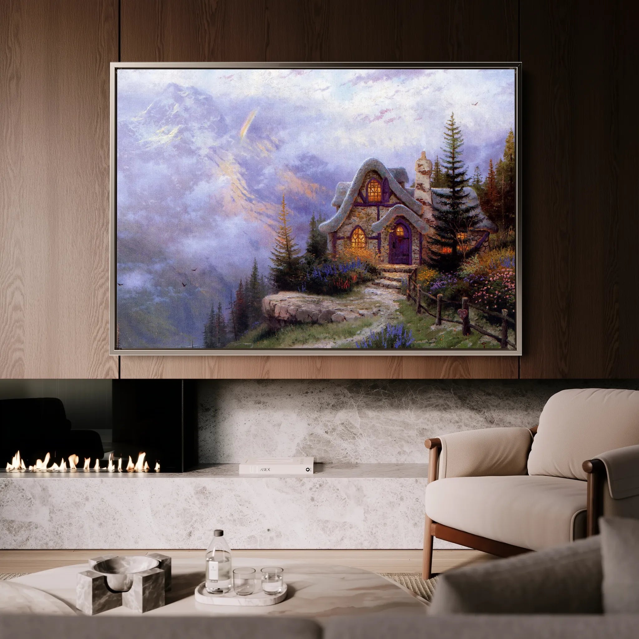 Landscape 085 Canvas Art 18" x 24" / 45 x 60 cm / Black