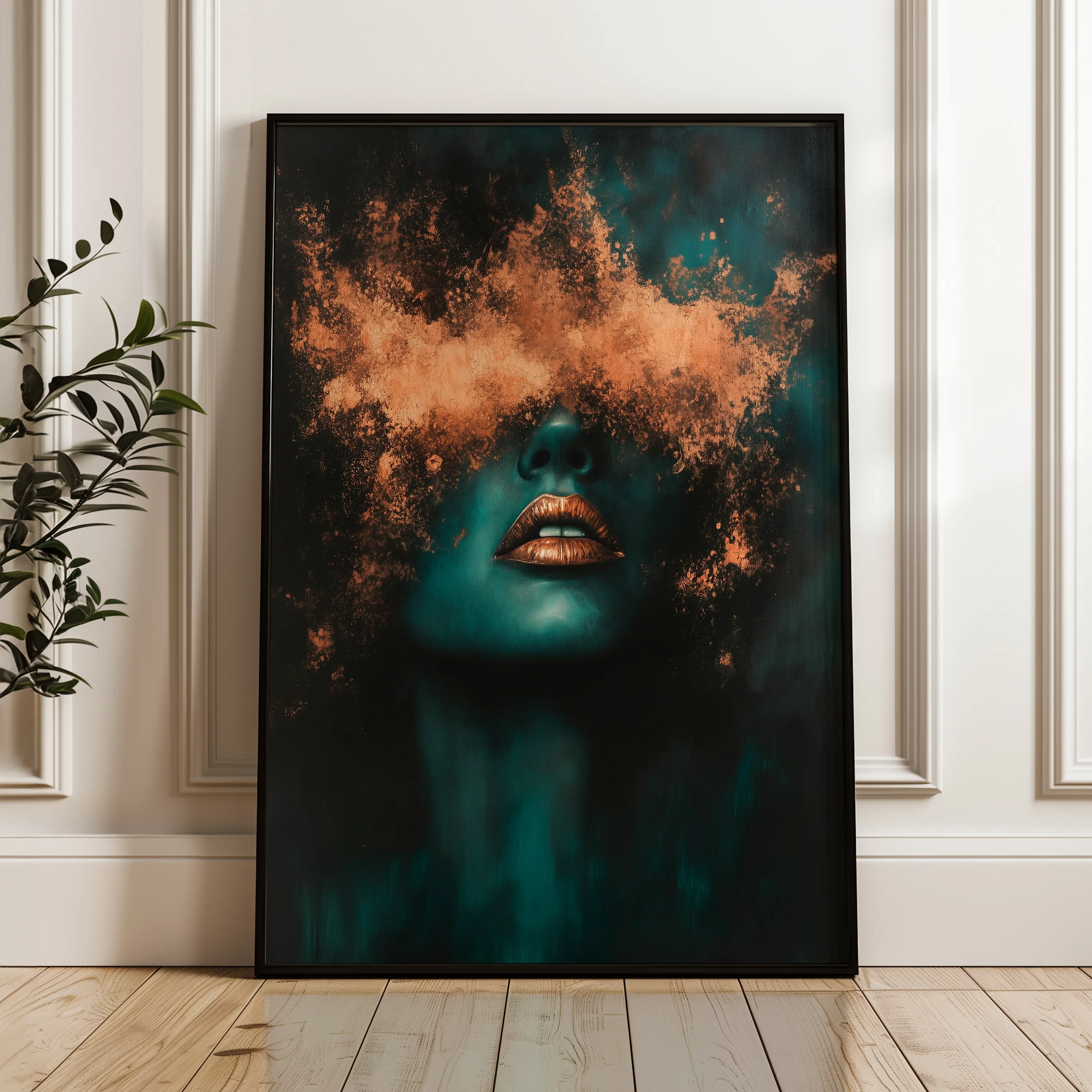 Portrait 085 Canvas Art 18" x 24" / 45 x 60 cm / Black
