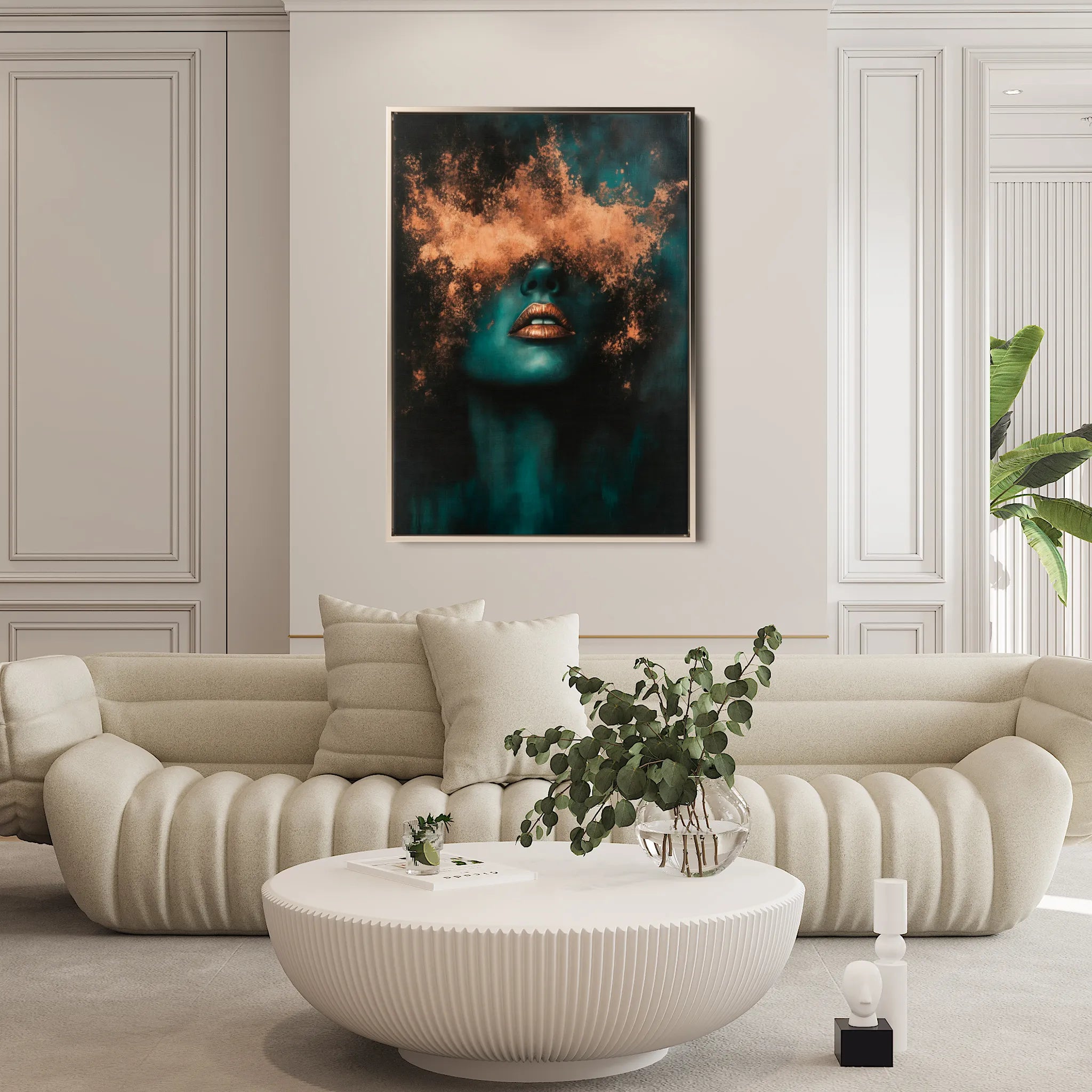 Portrait 085 Canvas Art 18" x 24" / 45 x 60 cm / Black