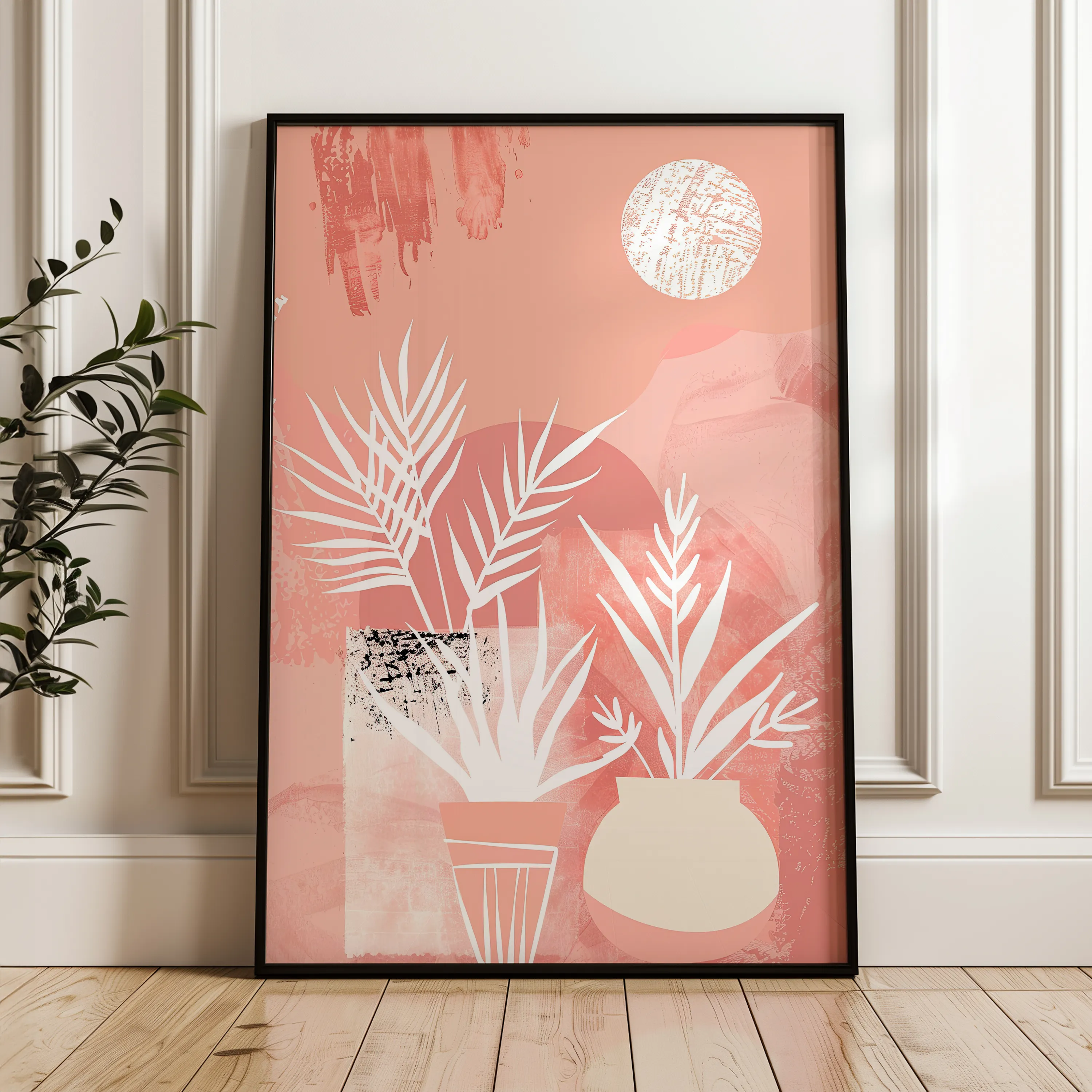 Boho 086 Canvas Art 18" x 24" / 45 x 60 cm / Black