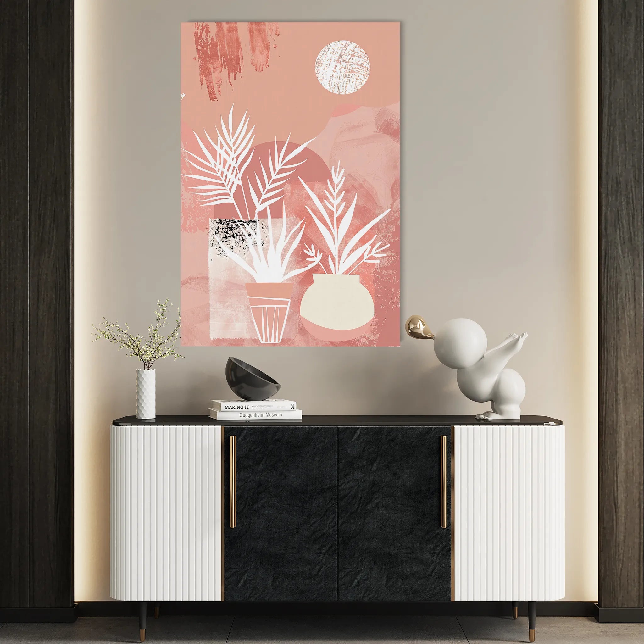 Boho 086 Canvas Art 18" x 24" / 45 x 60 cm / Black