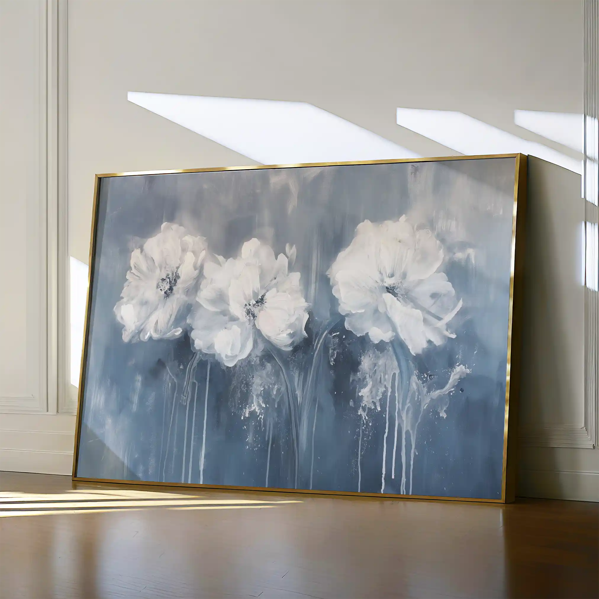 Floral 086 Canvas Art 60 x 40 cm / Black