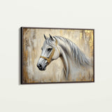 Horses 086 Canvas Art 18" x 24" / 45 x 60 cm / Black