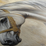 Horses 086 Canvas Art 18" x 24" / 45 x 60 cm / Black