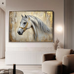 Horses 086 Canvas Art 60 x 40 cm / Black