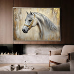 Horses 086 Canvas Art 60 x 40 cm / Black