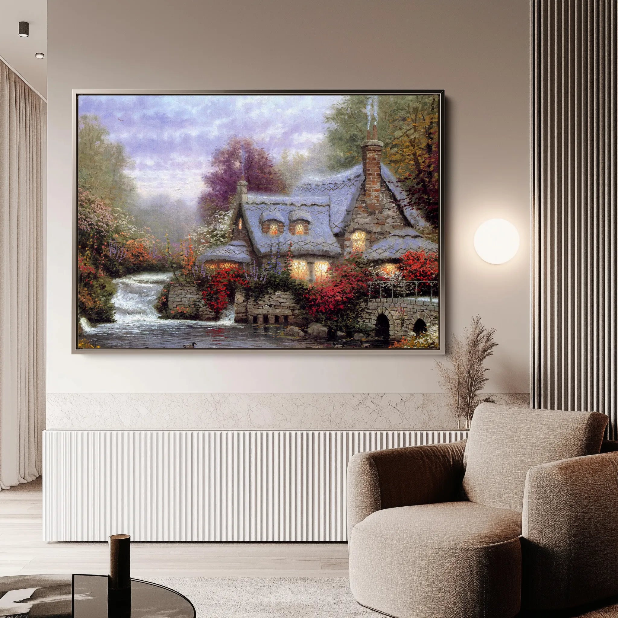Landscape 086 Canvas Art 18" x 24" / 45 x 60 cm / Black
