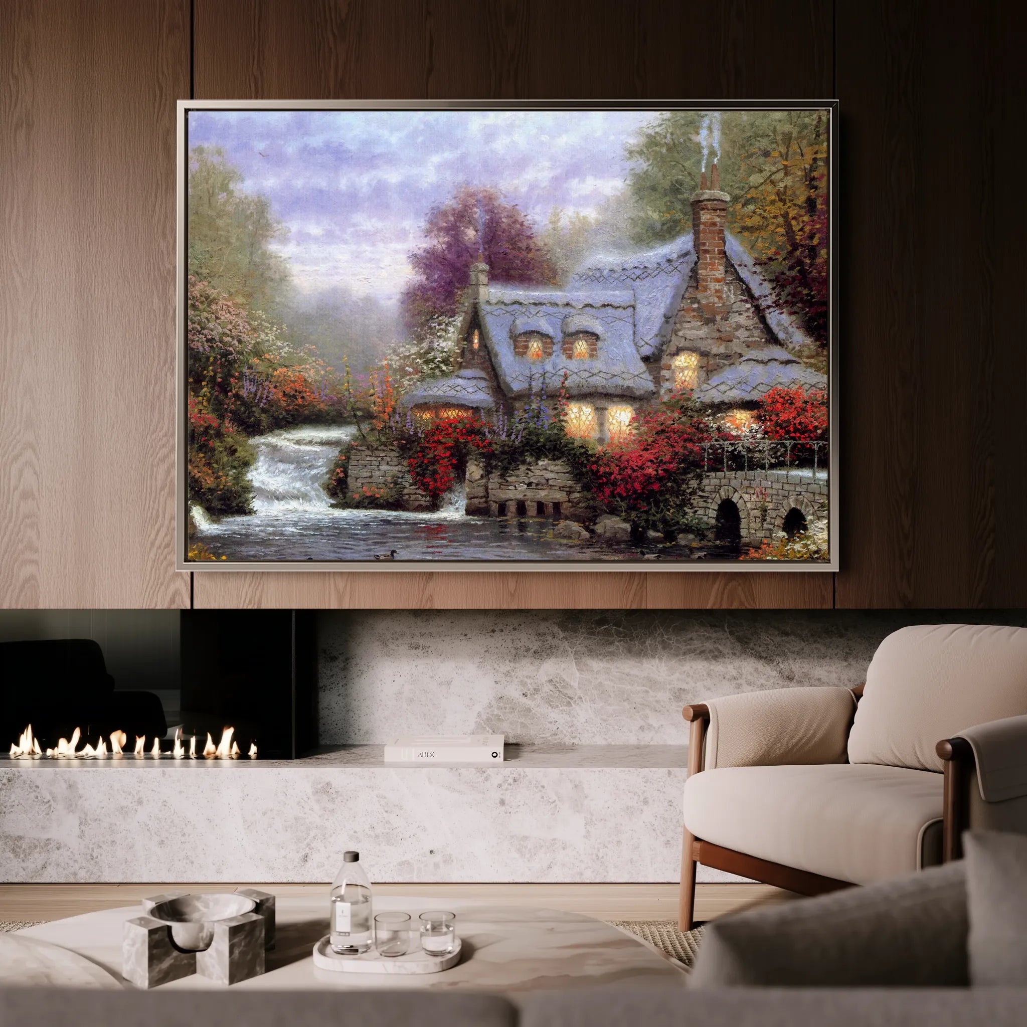 Landscape 086 Canvas Art 18" x 24" / 45 x 60 cm / Black