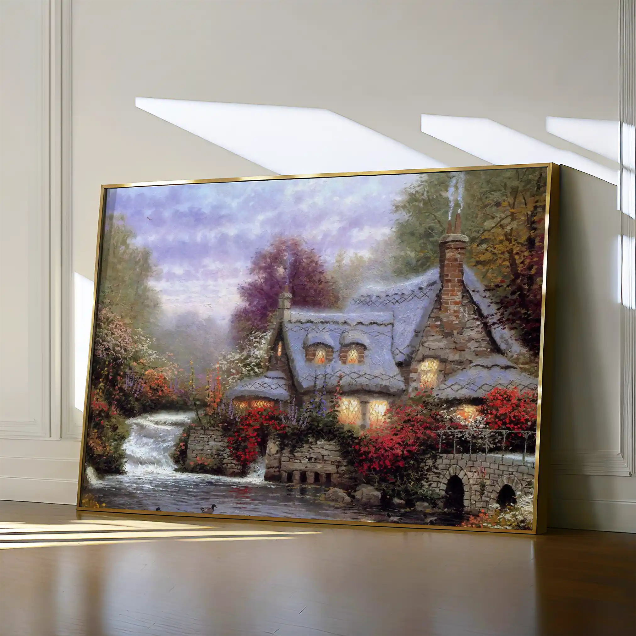 Landscape 086 Canvas Art 60 x 40 cm / Black