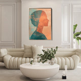Portrait 086 Canvas Art 18" x 24" / 45 x 60 cm / Black