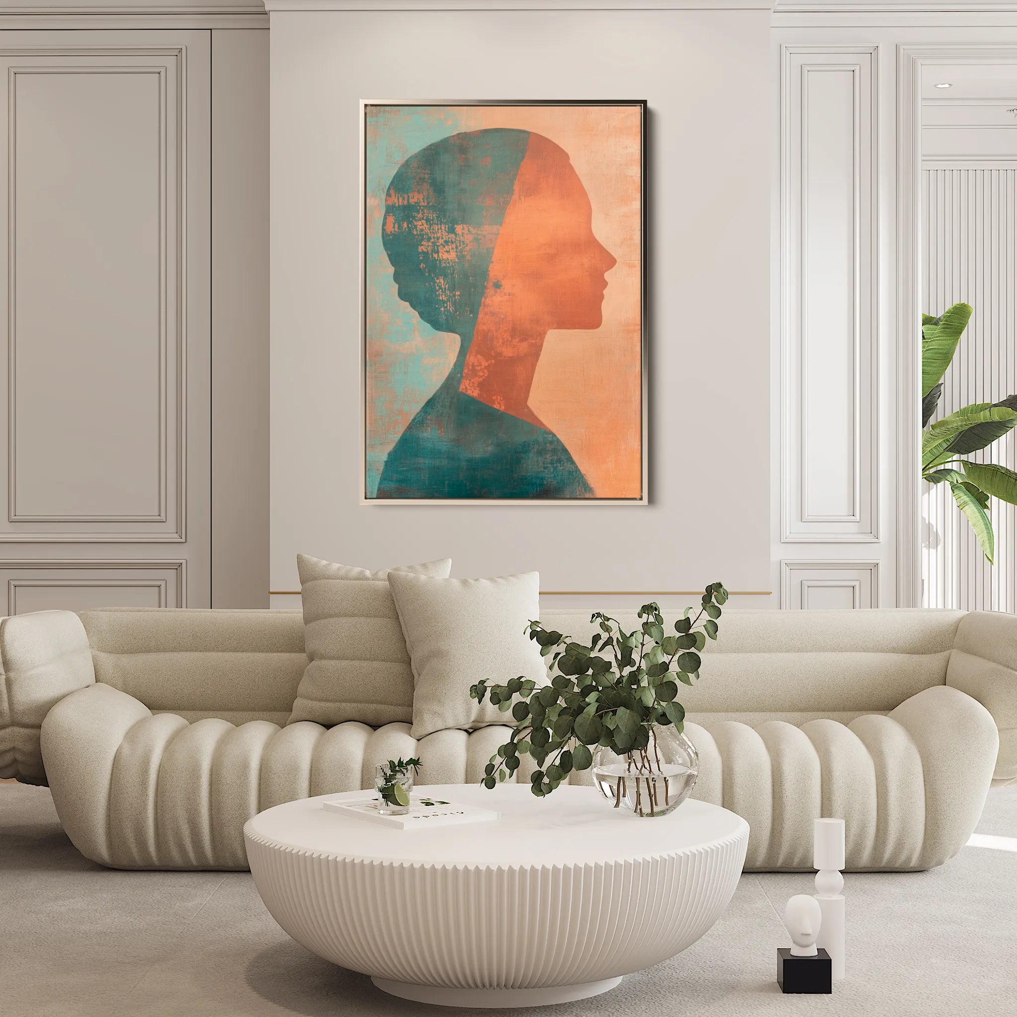 Portrait 086 Canvas Art 18" x 24" / 45 x 60 cm / Black