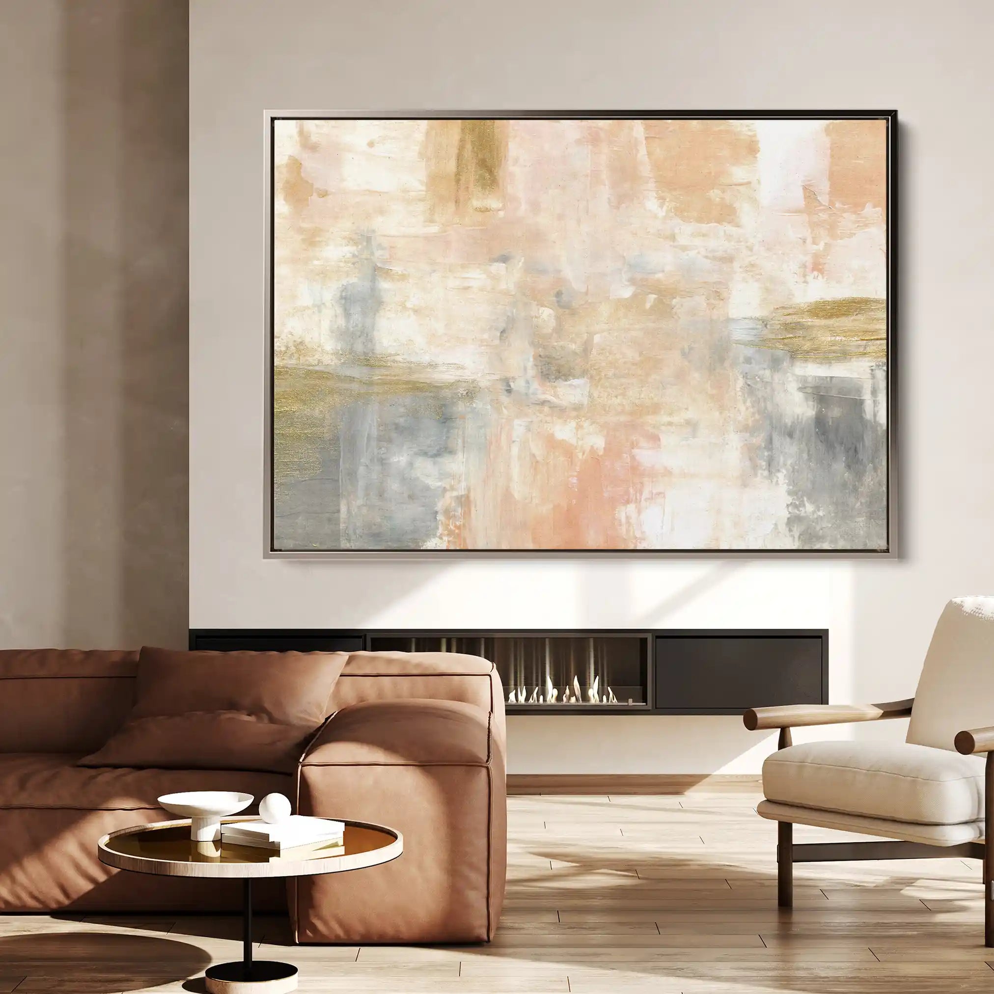 Abstract 087 Canvas Art 60 x 40 cm / Black