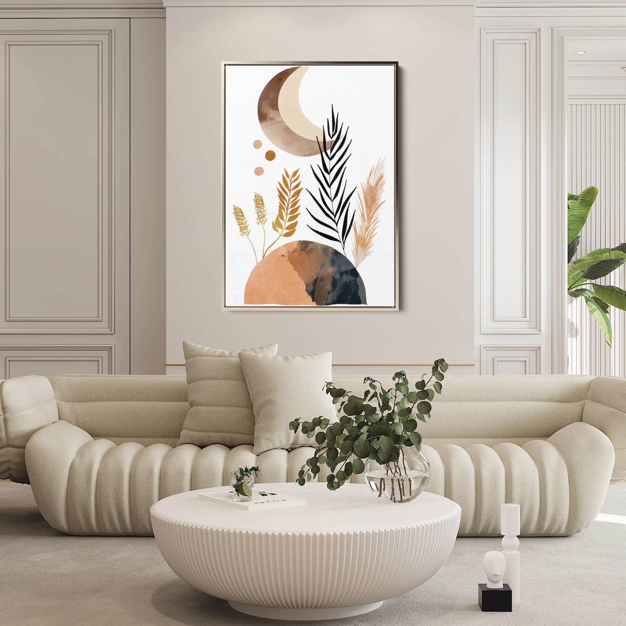 Boho 087 Canvas Art 18" x 24" / 45 x 60 cm / Black