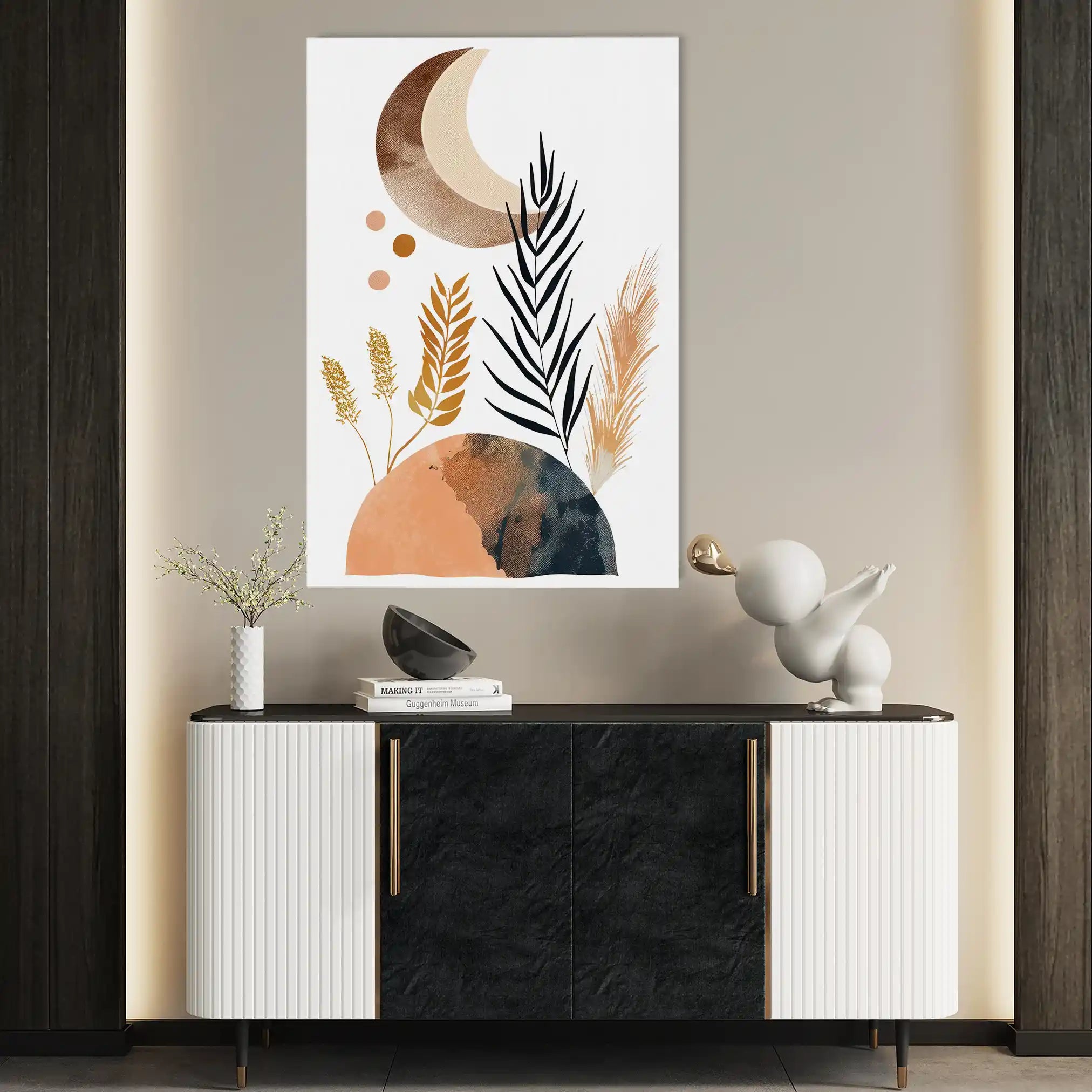 Boho 087 Canvas Art 60 x 40 cm / Black