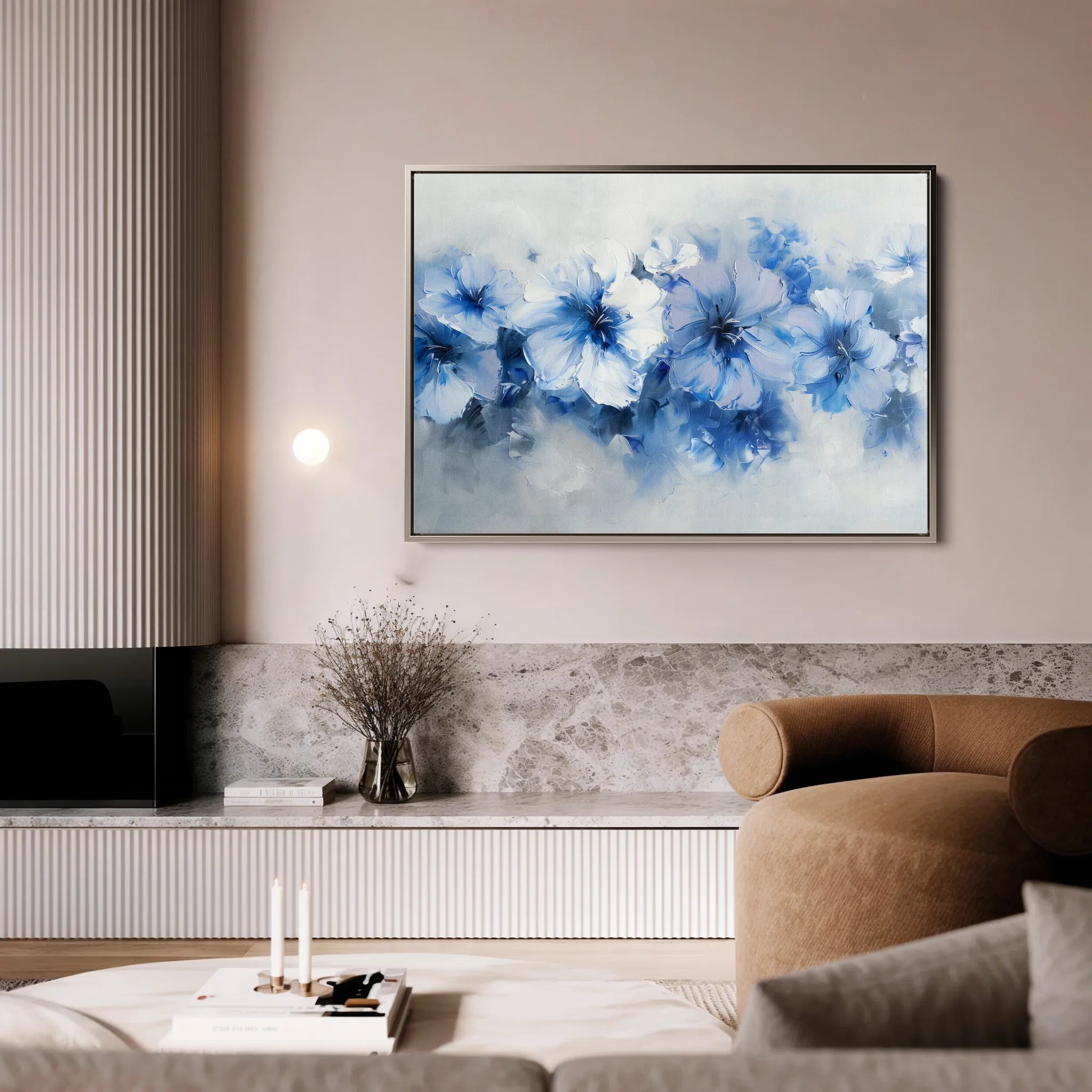 Floral 087 Canvas Art 18" x 24" / 45 x 60 cm / Black