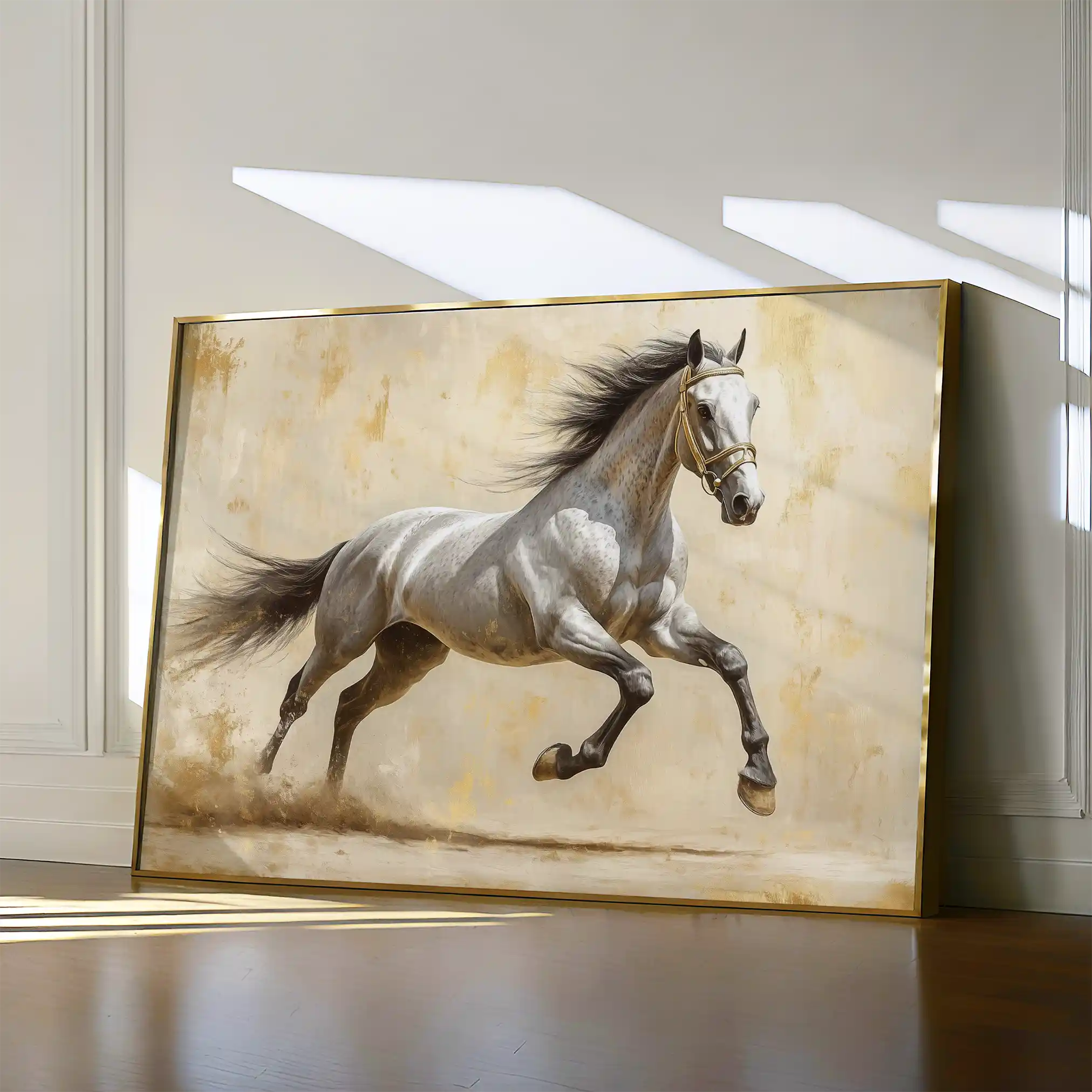 Horses 087 Canvas Art 60 x 40 cm / Black