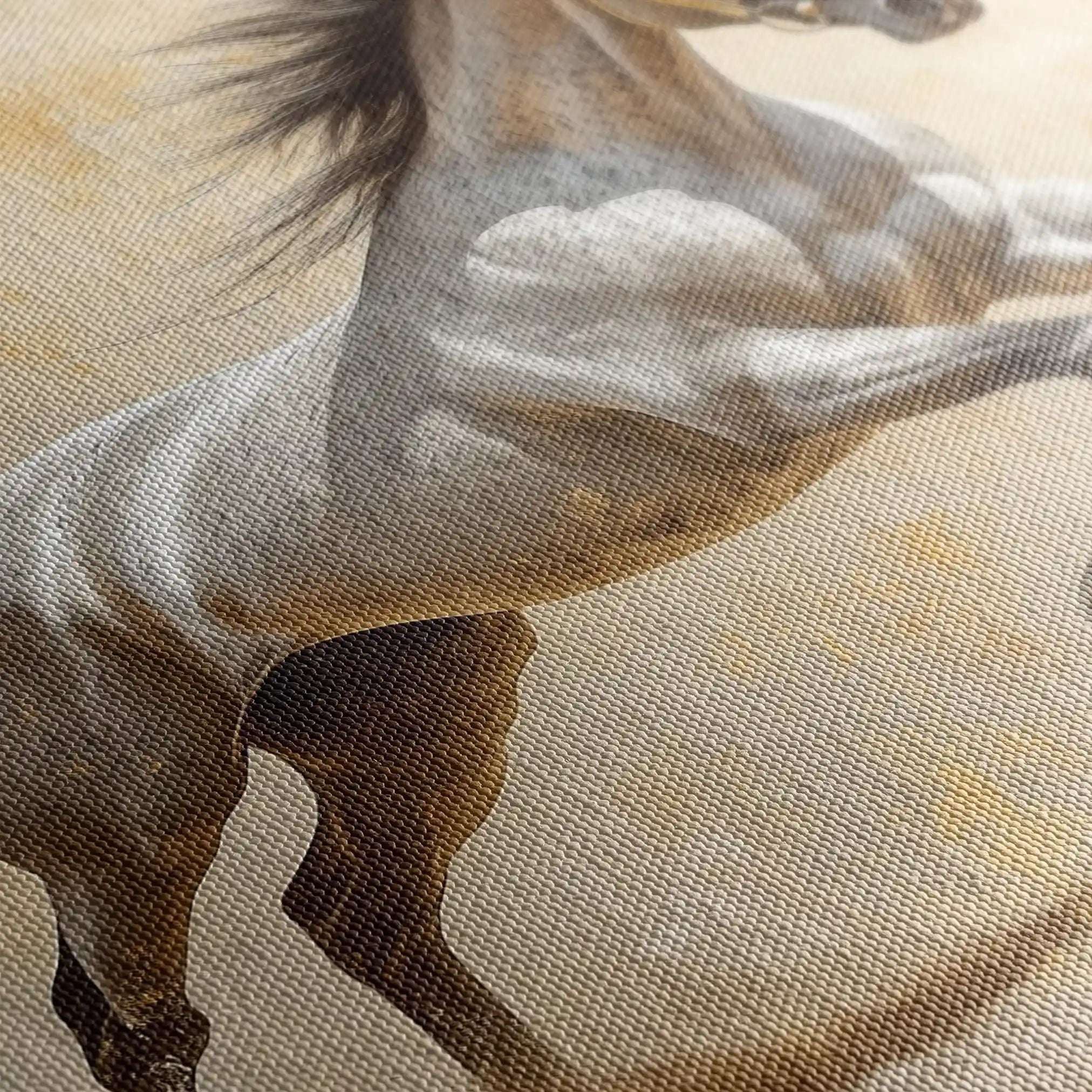Horses 087 Canvas Art 60 x 40 cm / Black