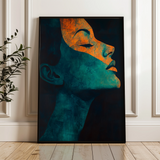Portrait 087 Canvas Art 18" x 24" / 45 x 60 cm / Black