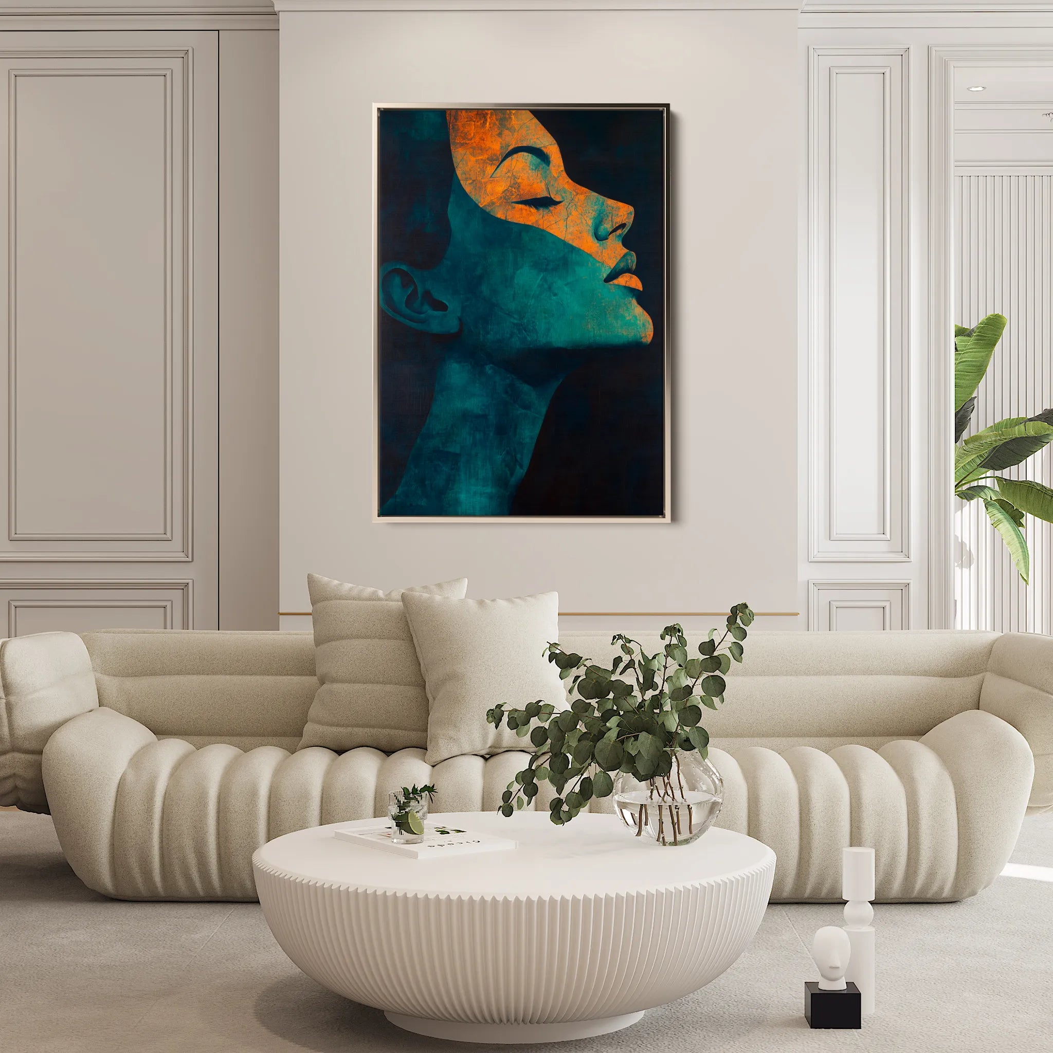 Portrait 087 Canvas Art 18" x 24" / 45 x 60 cm / Black