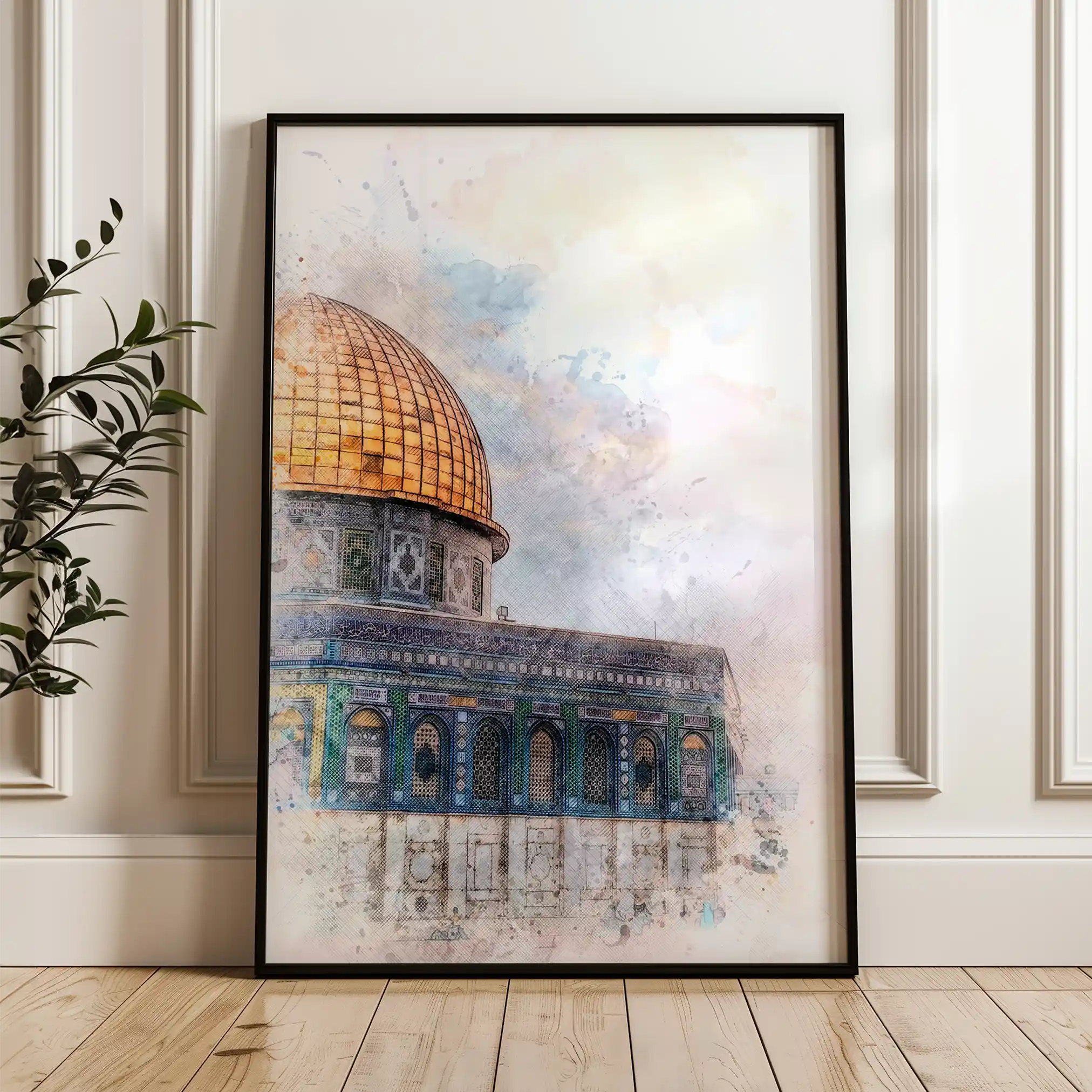 Palestine 087 Canvas Art 60 x 40 cm / Black