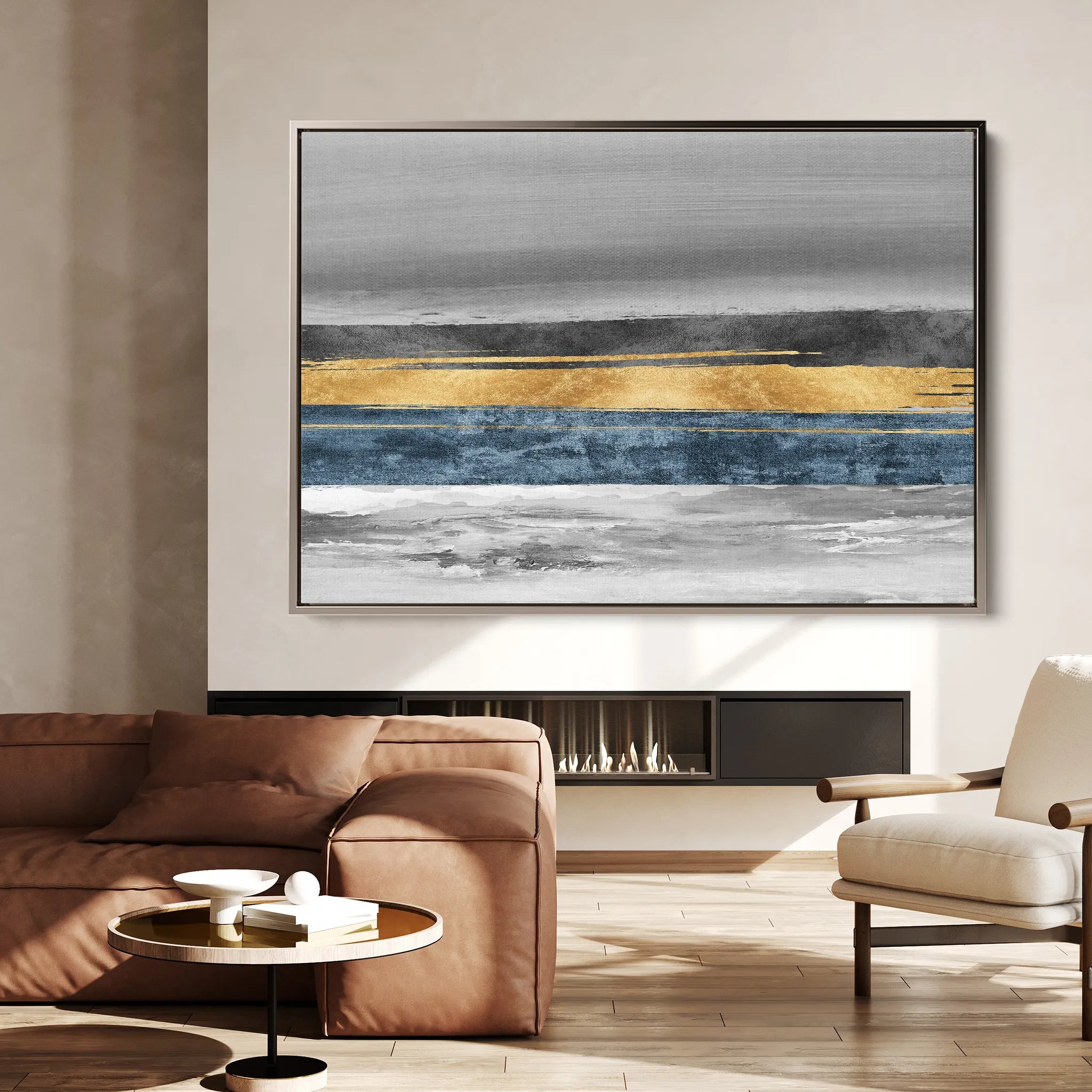 Abstract 088 Canvas Art 18" x 24" / 45 x 60 cm / Black