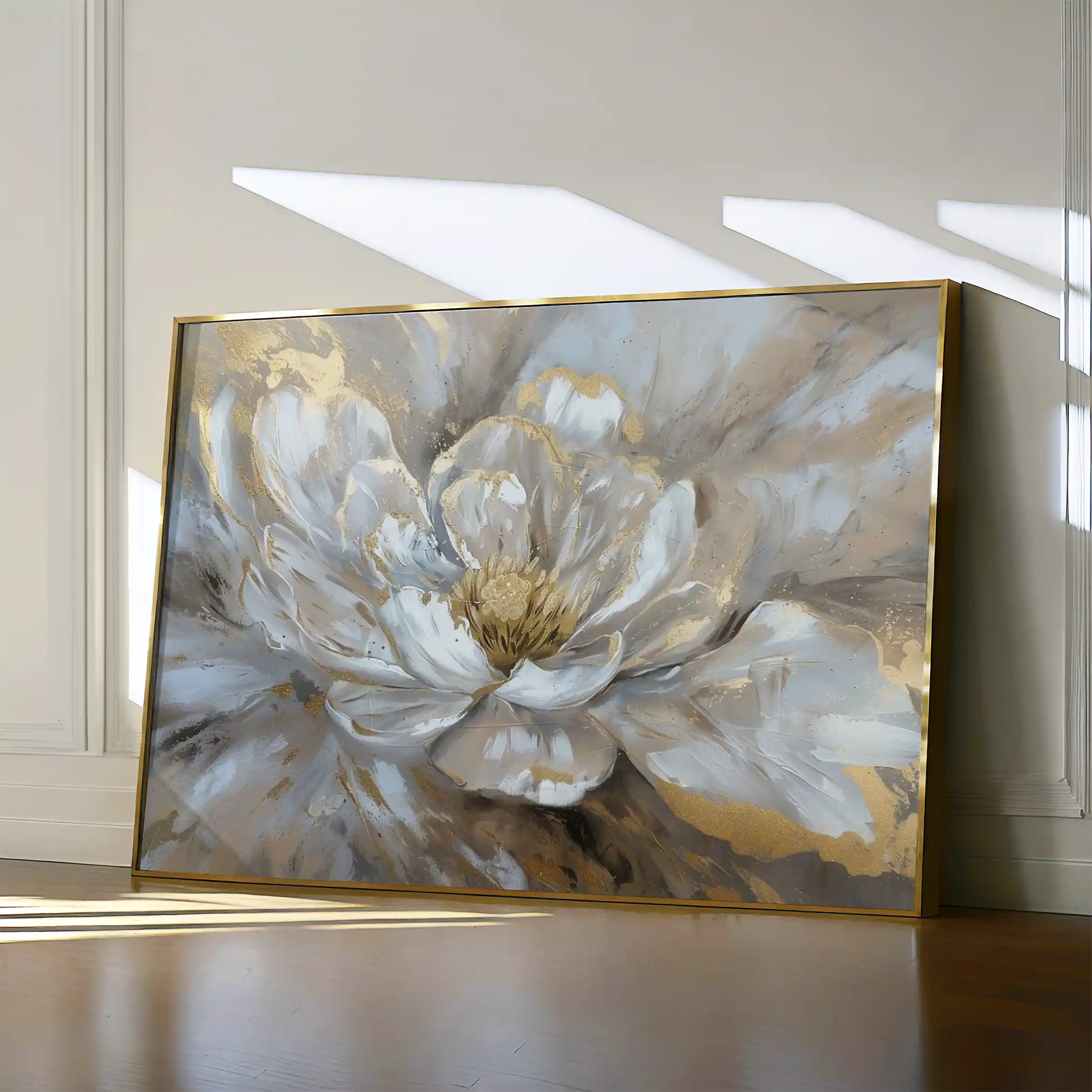 Floral 088 Canvas Art 18" x 24" / 45 x 60 cm / Black