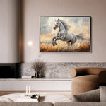 Horses 088 Canvas Art 18" x 24" / 45 x 60 cm / Black