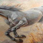 Horses 088 Canvas Art 60 x 40 cm / Black