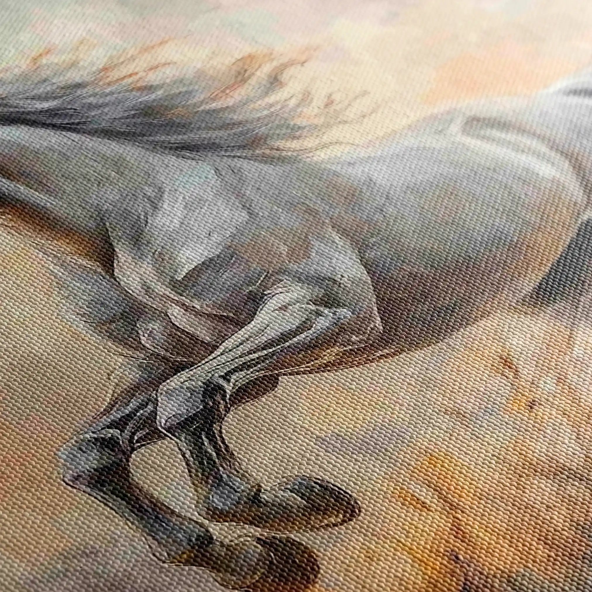 Horses 088 Canvas Art 60 x 40 cm / Black
