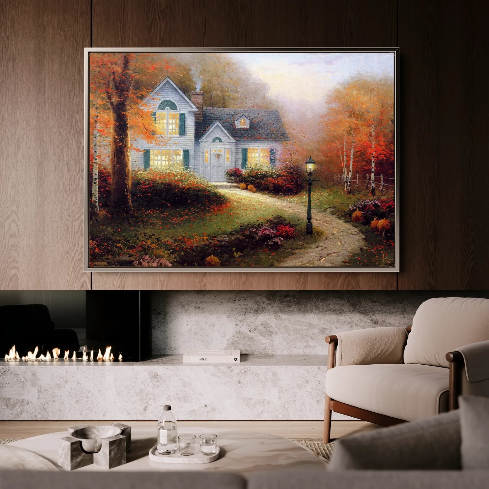 Landscape 088 Canvas Art 18" x 24" / 45 x 60 cm / Black
