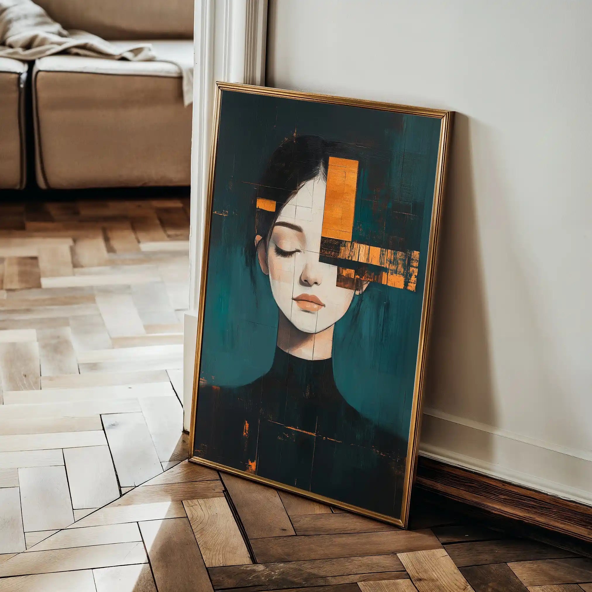 Portrait 088 Canvas Art 60 x 40 cm / Black