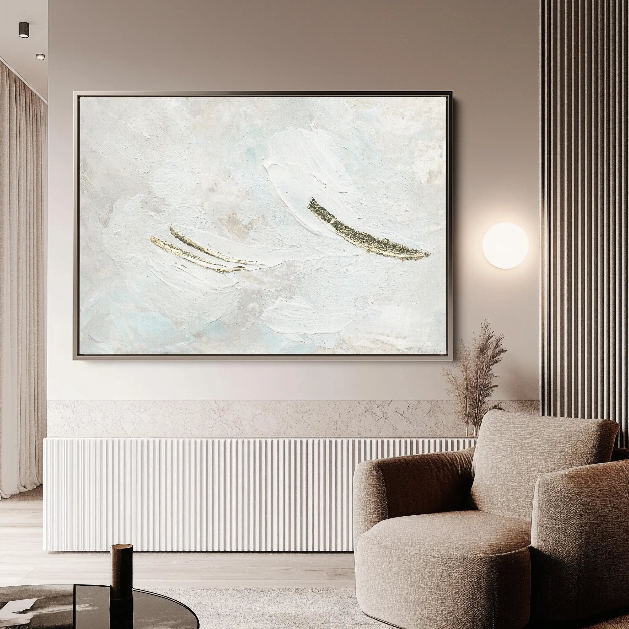 Abstract 089 Canvas Art 18" x 24" / 45 x 60 cm / Black