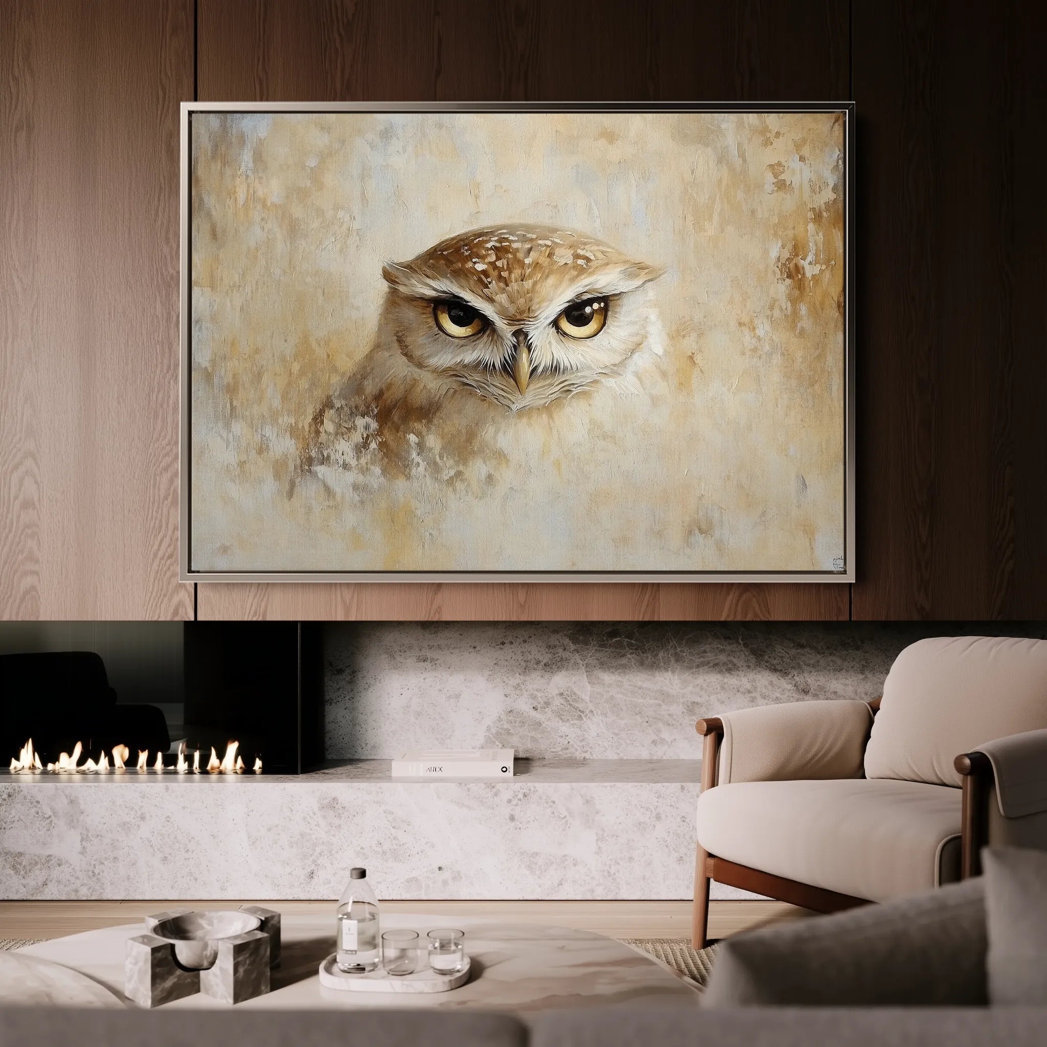 Animals 089 Canvas Art 18" x 24" / 45 x 60 cm / Black