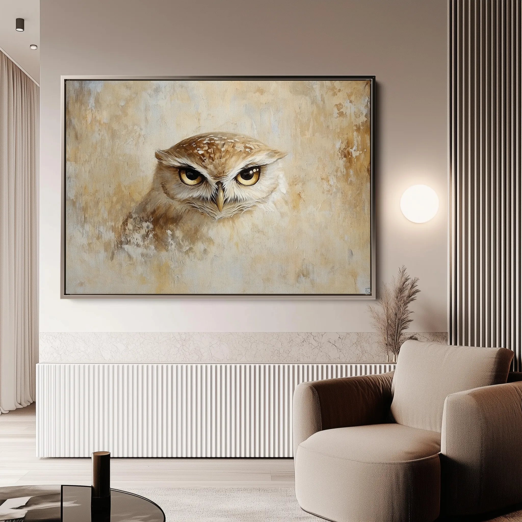 Animals 089 Canvas Art 18" x 24" / 45 x 60 cm / Black