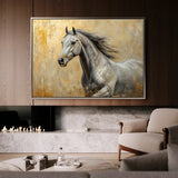 Horses 089 Canvas Art 18" x 24" / 45 x 60 cm / Black