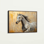 Horses 089 Canvas Art 60 x 40 cm / Black