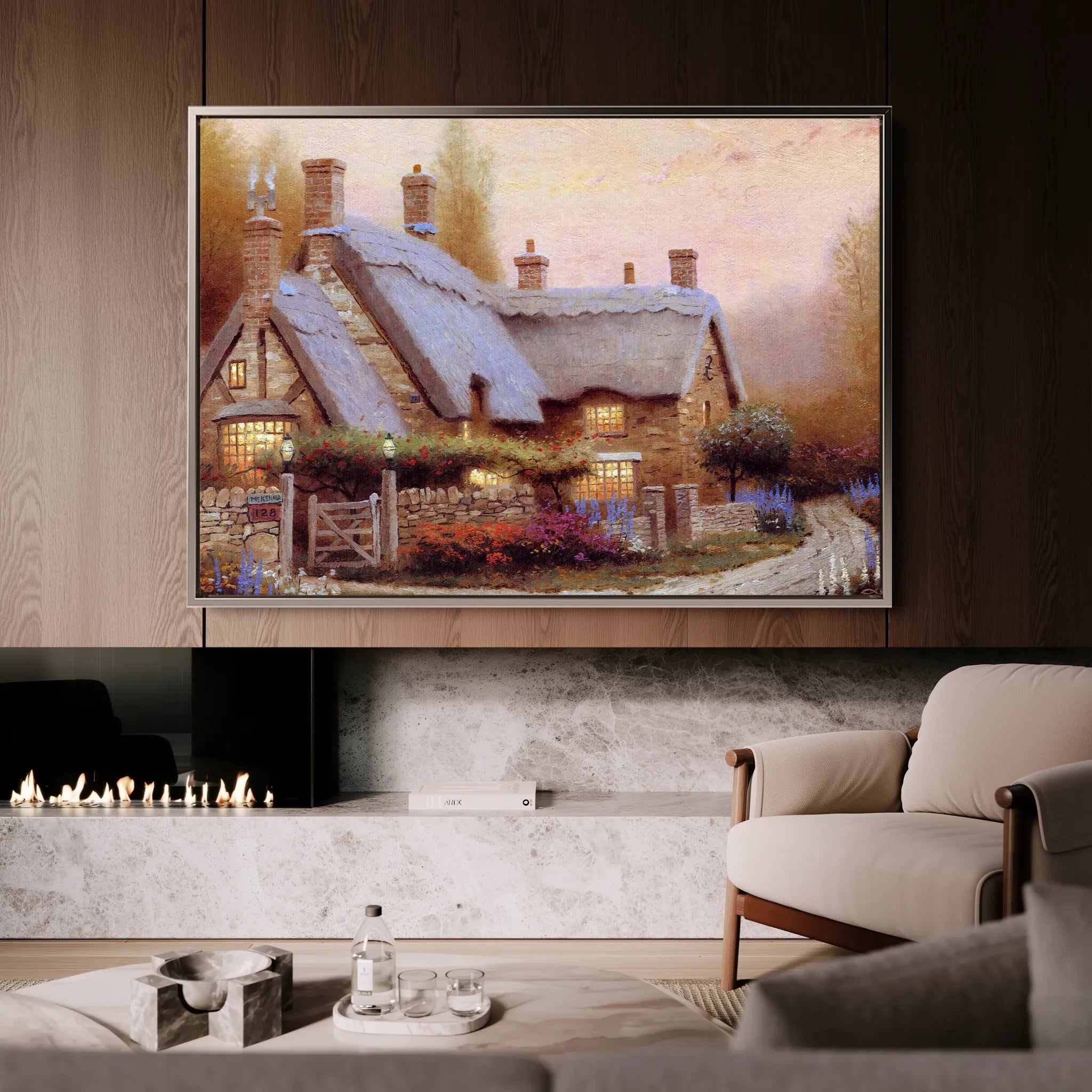 Landscape 089 Canvas Art 18" x 24" / 45 x 60 cm / Black