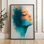 Portrait 089 Canvas Art 18" x 24" / 45 x 60 cm / Black