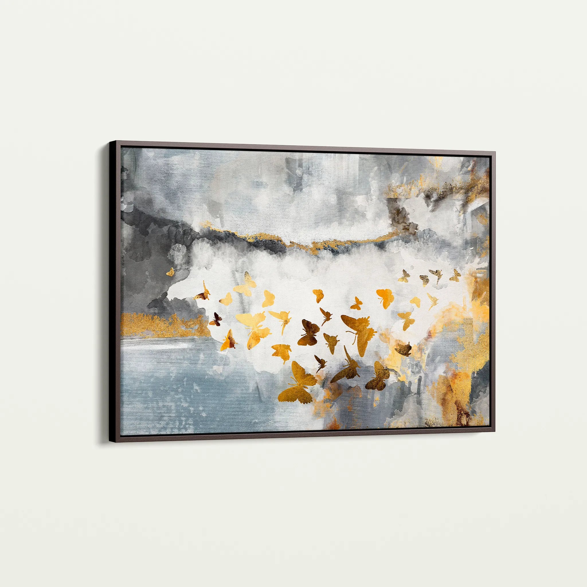 Abstract 090 Canvas Art 18" x 24" / 45 x 60 cm / Black