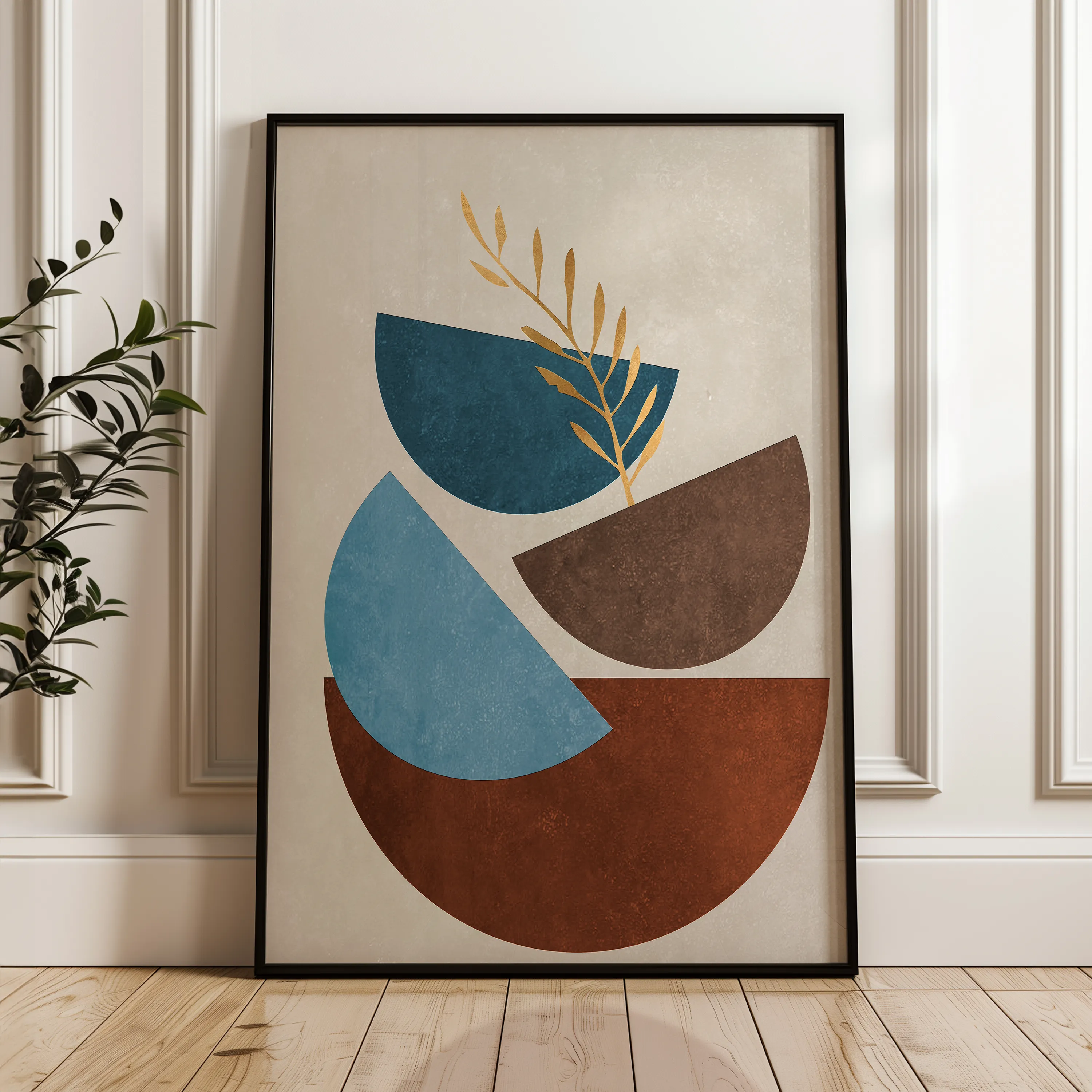 Boho 090 Canvas Art 18" x 24" / 45 x 60 cm / Black
