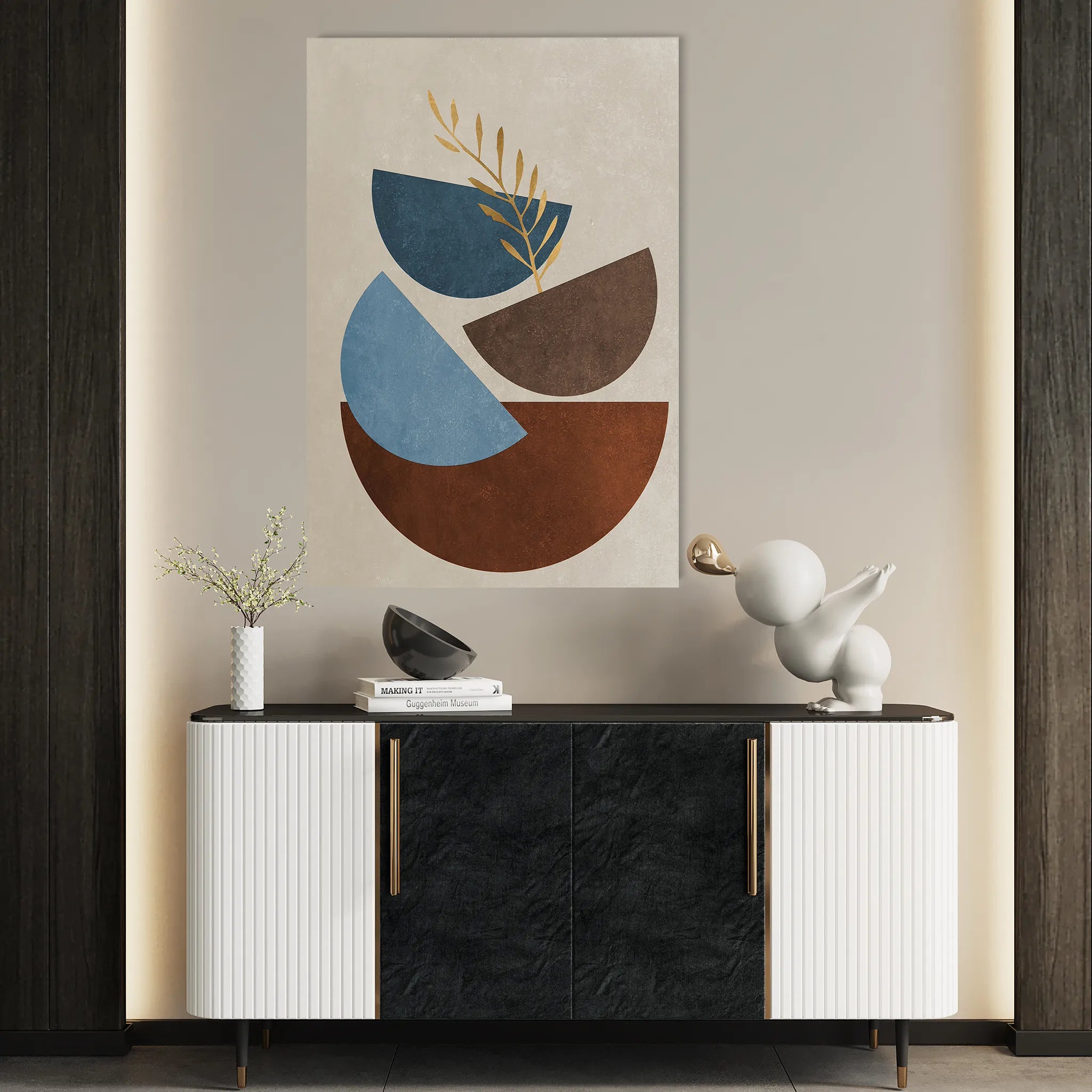 Boho 090 Canvas Art 18" x 24" / 45 x 60 cm / Black