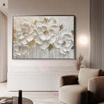 Floral 090 Canvas Art 18" x 24" / 45 x 60 cm / Black