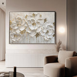 Floral 090 Canvas Art 18" x 24" / 45 x 60 cm / Black