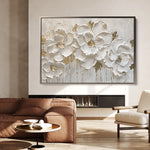 Floral 090 Canvas Art 18" x 24" / 45 x 60 cm / Black